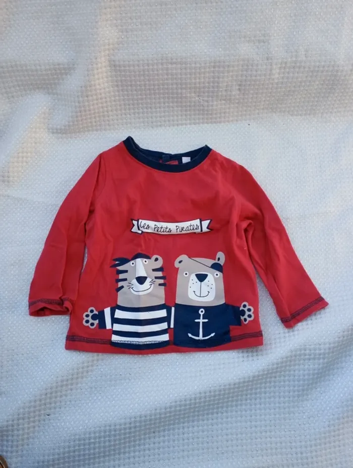Lot de 5 T-shirts Manches Longues Bébé Garçon (12 mois) - photo numéro 7