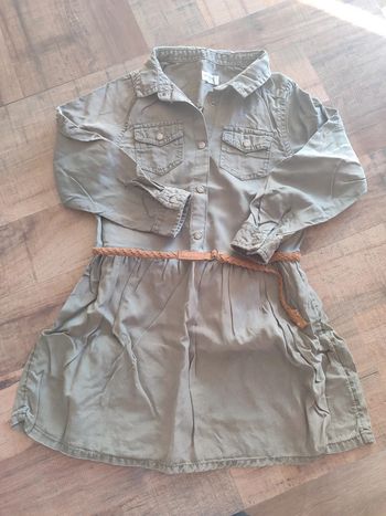 Robe Orchestra kaki avec ceinture 6 ans fille