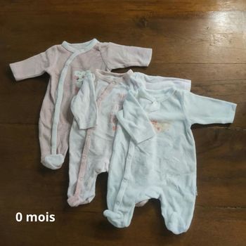Lot pyjamas velours fille koala naissance 0 mois