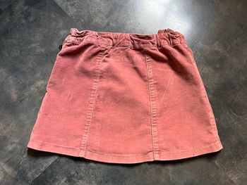 Jupe trapèze velours vieux rose 5 ans Z