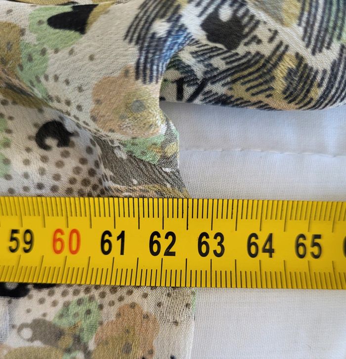 Blouse manches courtes à motifs écrue beige kaki IKKS Taille 42 - photo numéro 11