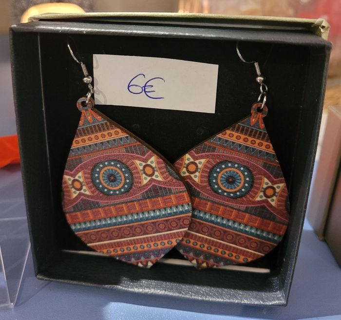 Boucles d'oreilles en bois