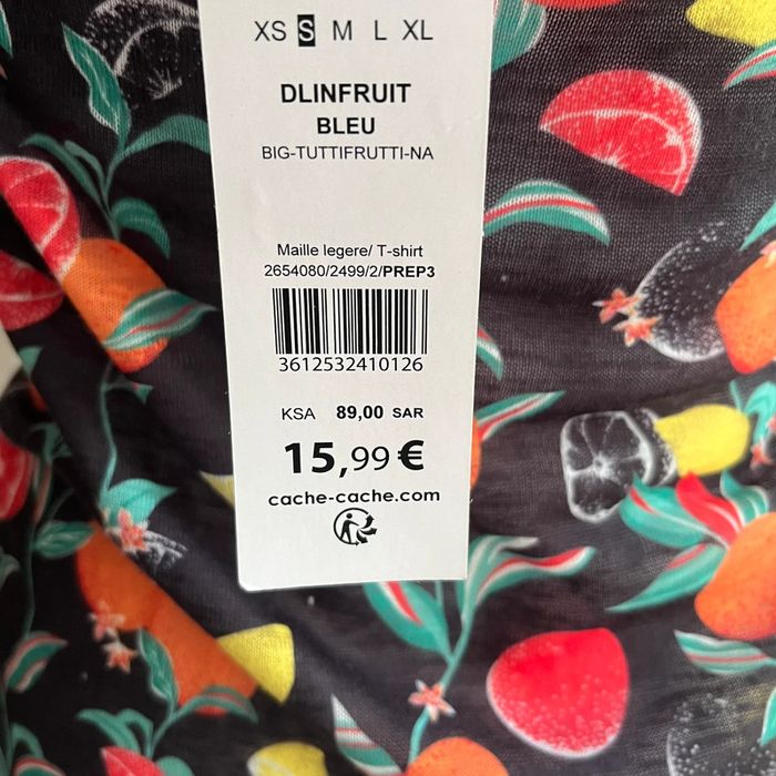 débardeur noir imprimé fruits neuf - photo numéro 4