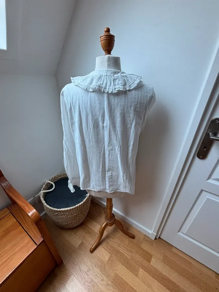 🌼 sublime Chemise blanche à col - Balzac Paris - L - photo numéro 8