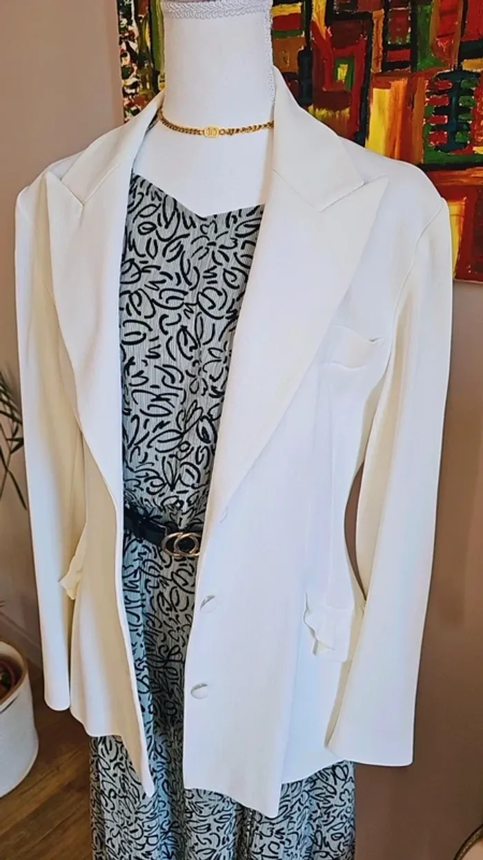 Blazer vintage Faust blanc made in France 🇲🇫 - photo numéro 3