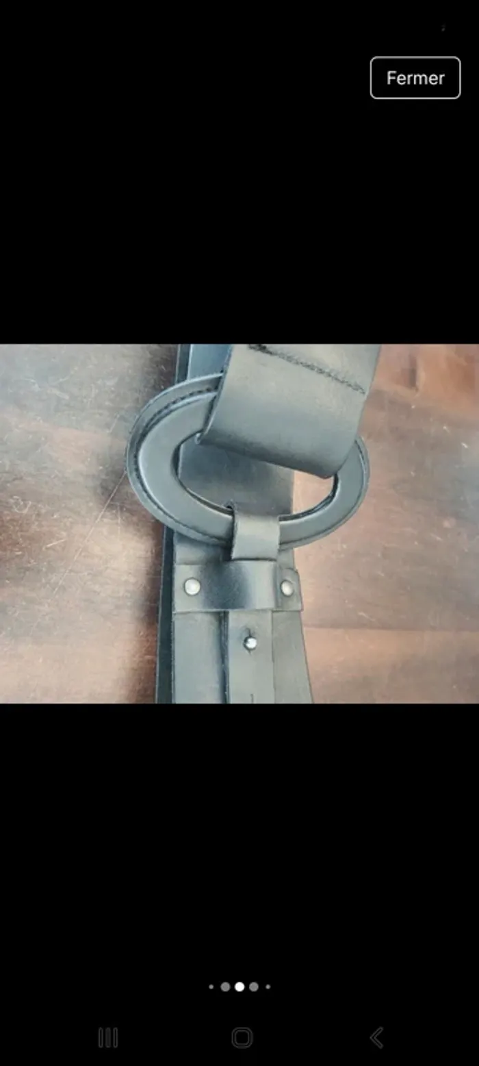 Ceinture Terre Bleue noir en cuir taille 42 80cm - photo numéro 11
