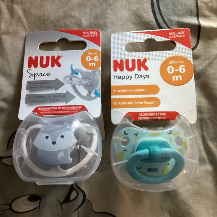 Lot de 2 tétines nuk 0/6mois