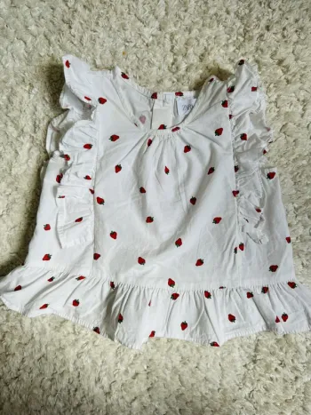 Blouse imprimée fraises 12/18 mois Zara
