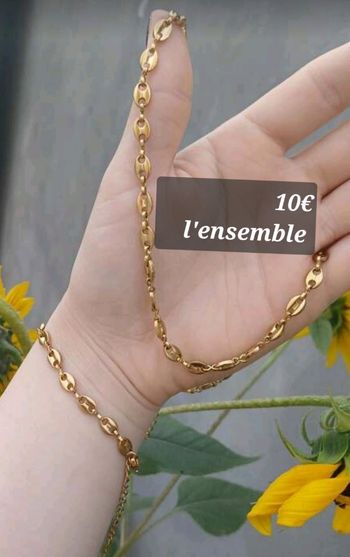 Parure de bijoux grain de café 