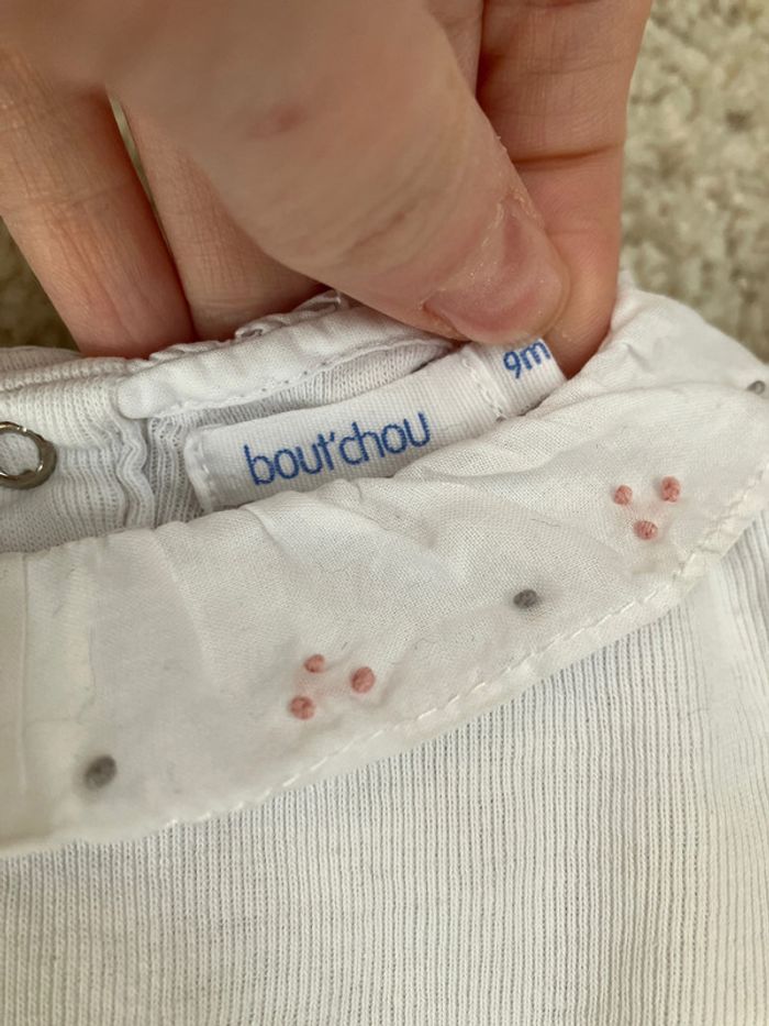 Body chic manches longues avec col Claudine  fille - 9 mois - boutchou - photo numéro 3