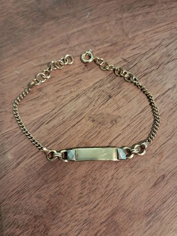 Gourmette plaqué or art déco