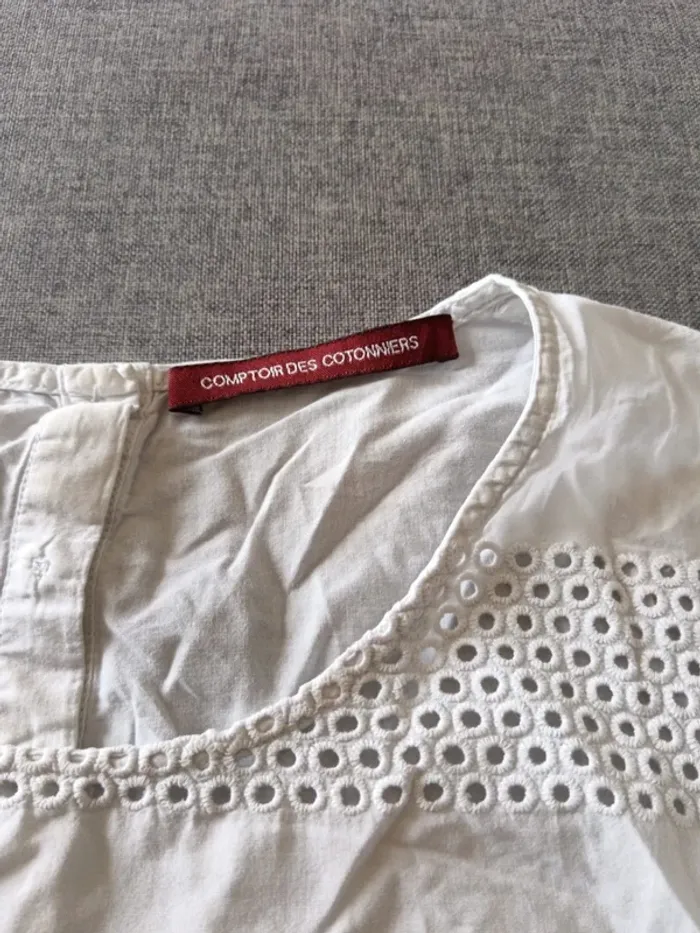 C59 blouse blanche Comptoir des cotonniers 36 - photo numéro 3