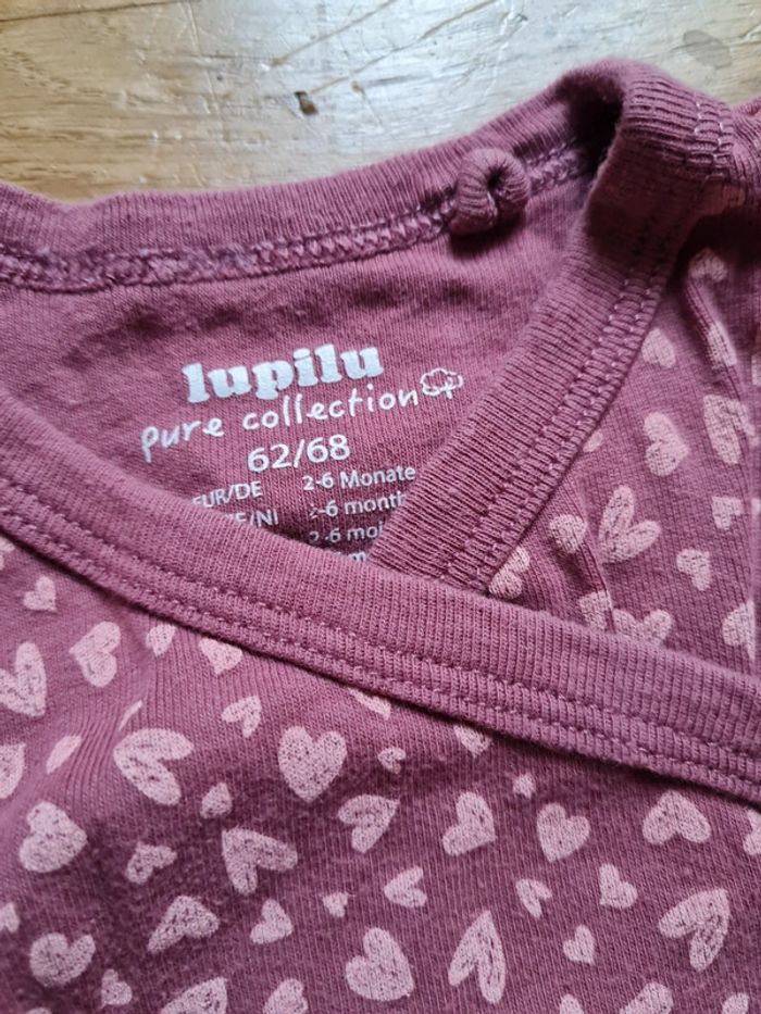 Lots de 2 bodies fille 2/6 mois lupilu - photo numéro 3