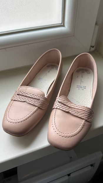 Lot paire de mocassins beige et rose