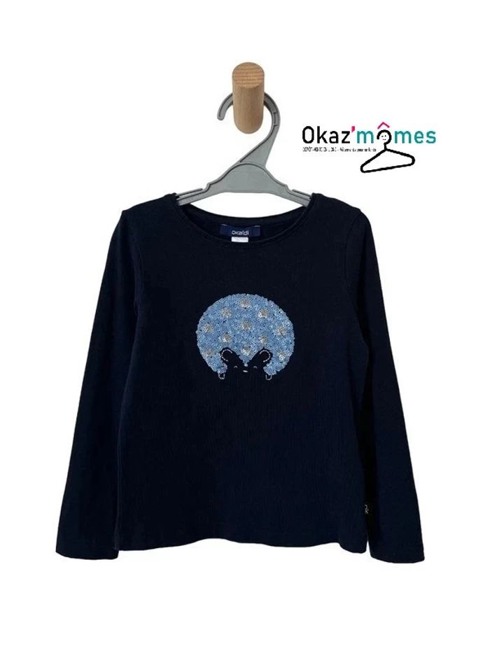 T-shirt manches longues (hérisson en sequins) - Okaïdi 3 ans (98cm)