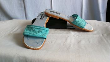 Mules satiné à dentelle P.40 Malati