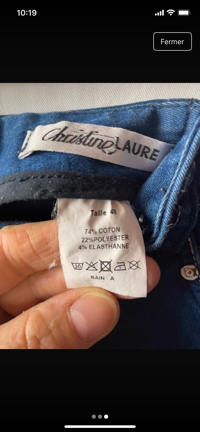 Jupe droit jean longueur 63cm environ - photo numéro 3