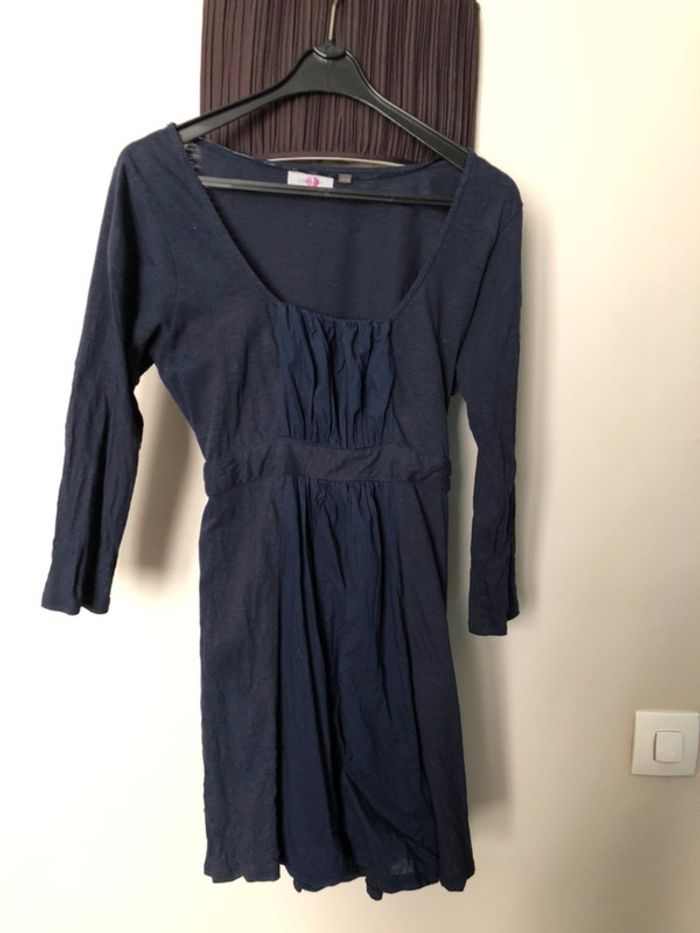 Pull grossesse bleu