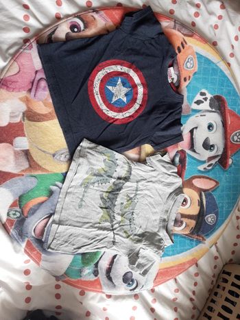 T shirt lot manches courtes marvel avengers