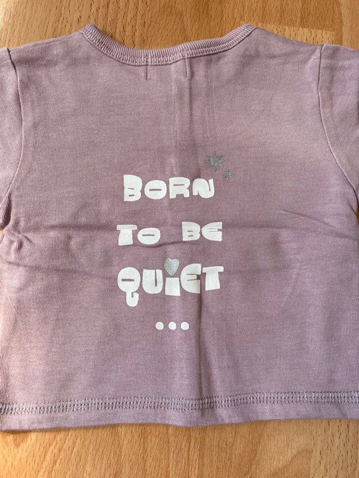 Beau gilet mauve T. 1 mois/54 cm fille neuf - photo numéro 6