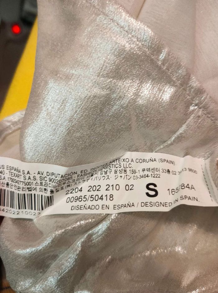 Blouse Stradivarius Argentée Scintillante – Neuf, Taille S, Éclat Festif ! - photo numéro 9
