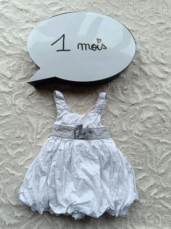 Robe boule bretelles Fille 1 mois Kimbaloo