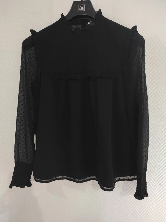 Haut noir voilé avec motifs noir pimkie 38