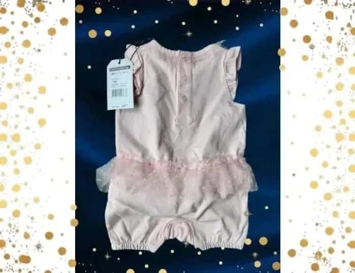 Combishort 3 mois neuf Sergent Major rose tulle - photo numรฉro 4