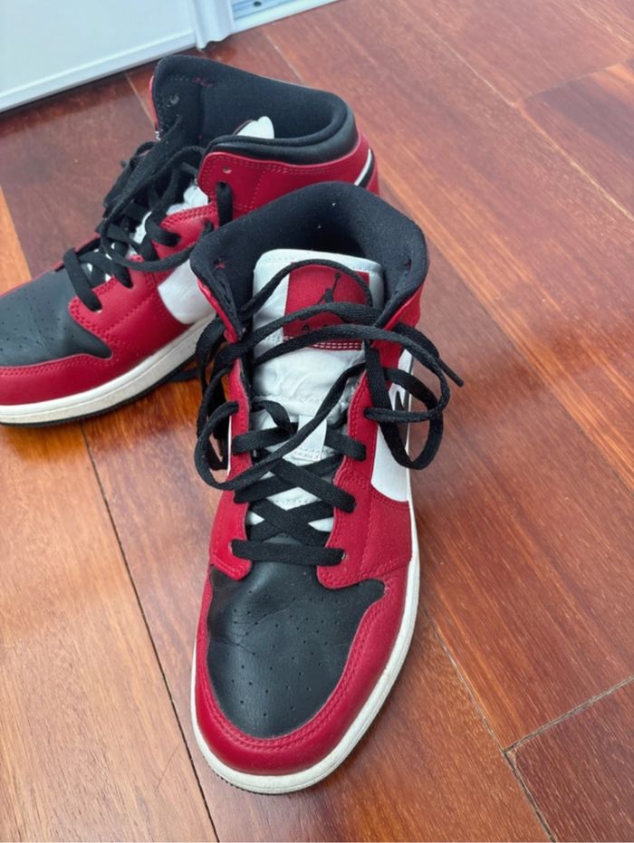 Jordan 1 mid chicago toe - photo numéro 2