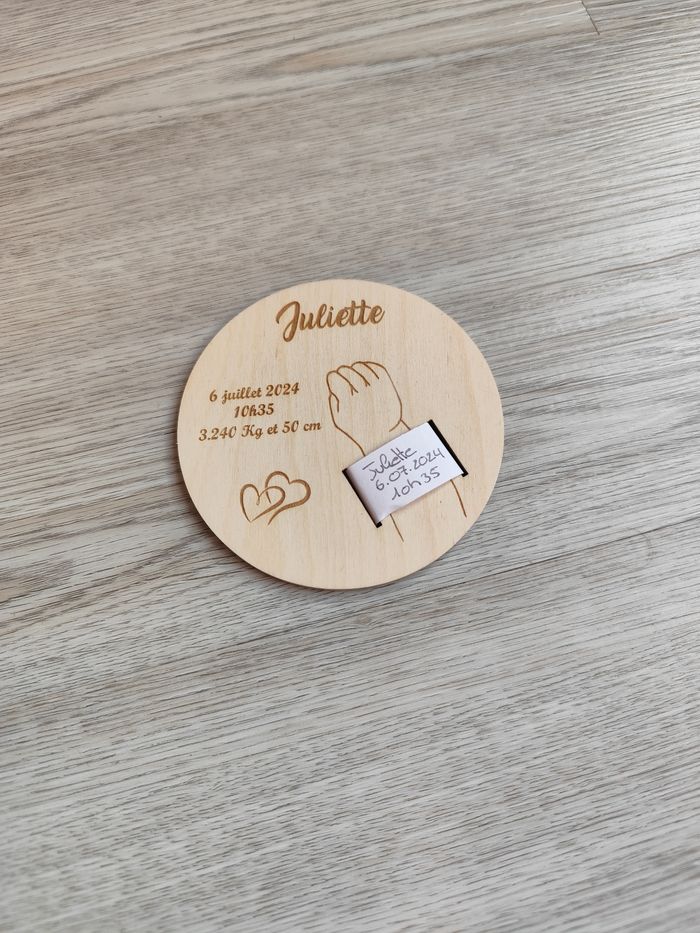 Support bracelet de naissance