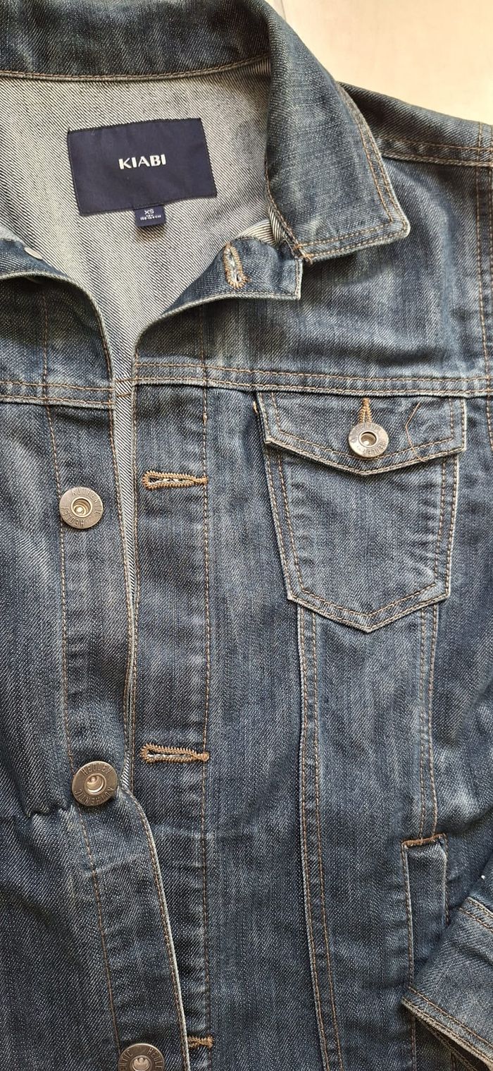 Veste en jean KIABI bleue XS 14 ans - photo numéro 4
