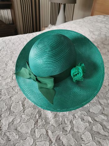 Chapeau vert émeraude vintage