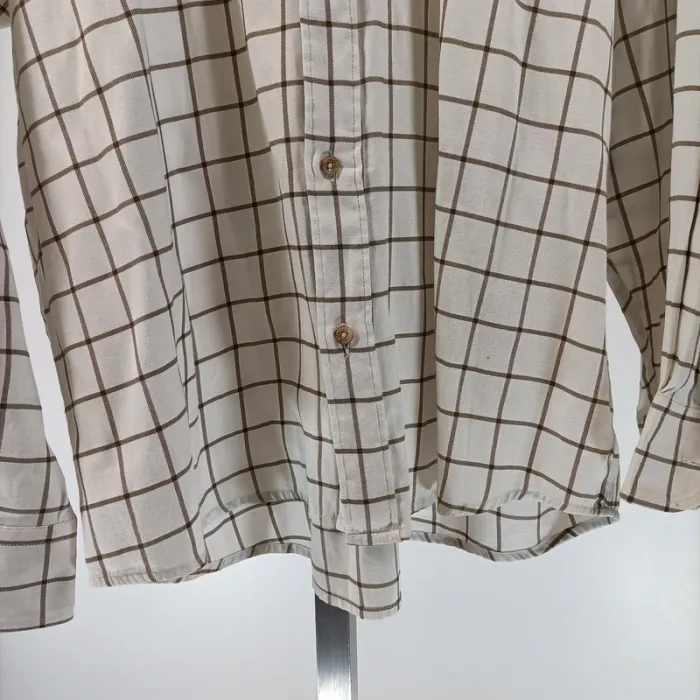 Chemise blanche à carreaux noirs Le Chameau - taille XXL - A031 - photo numéro 4
