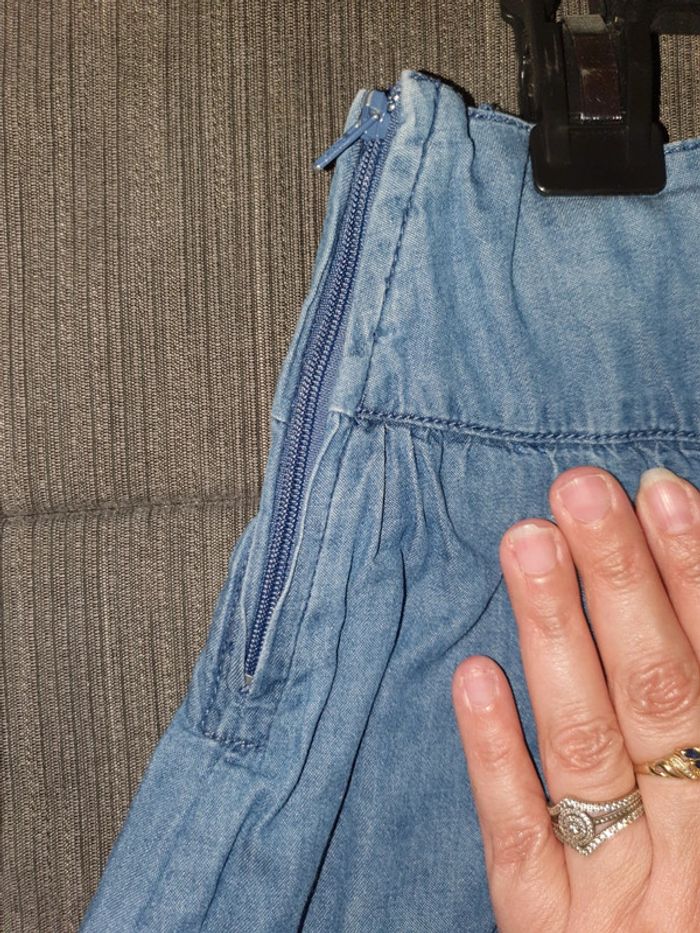 Jupe bleu jeans boule vertbaudet - photo numéro 4