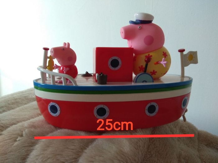 Jouet Peppa Pig bateau & figurines +Peluches tissu lavable - photo numéro 7