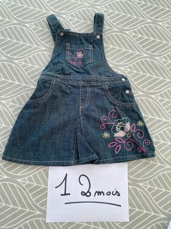 Très belle robe jupe salopette 12 mois