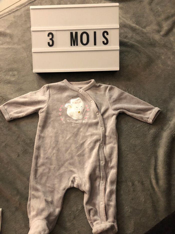 Pyjama velours 3 mois
