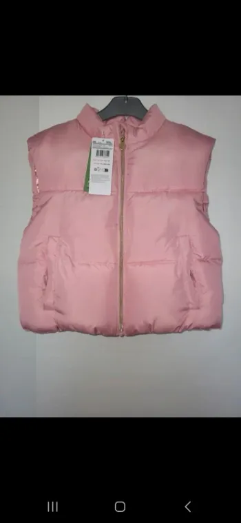 Doudoune sans manche rose orchestra