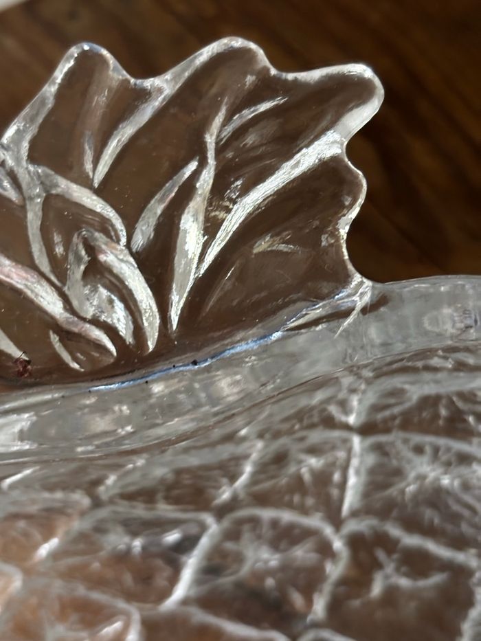 Vintage service à fruits en verre moulé ananas - photo numéro 6