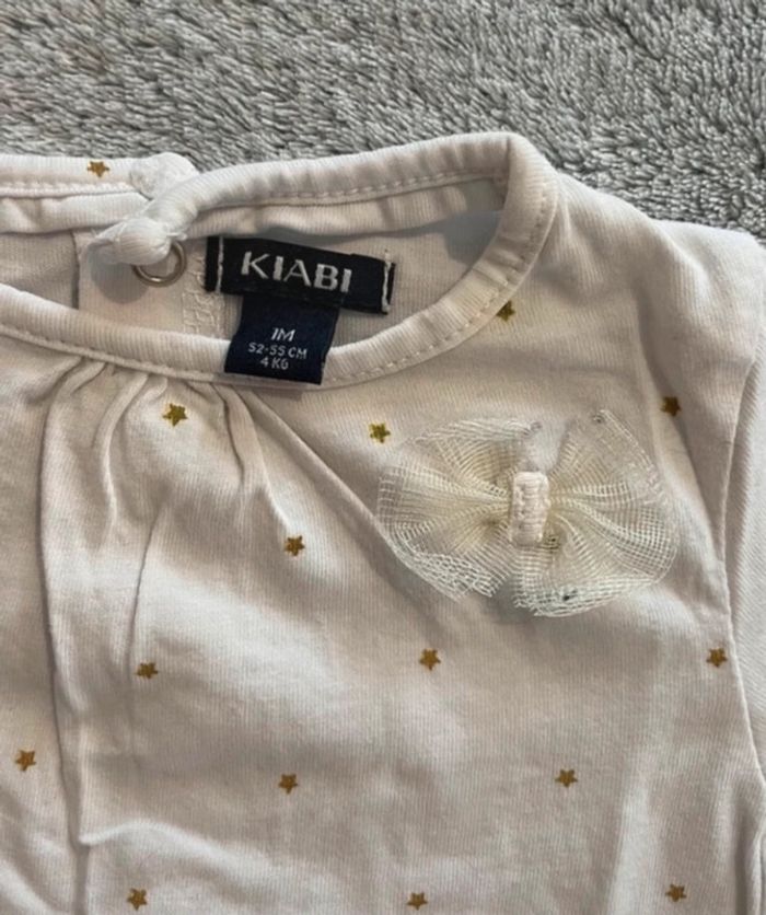Tee shirt manches longues fille, 1 mois - photo numéro 2