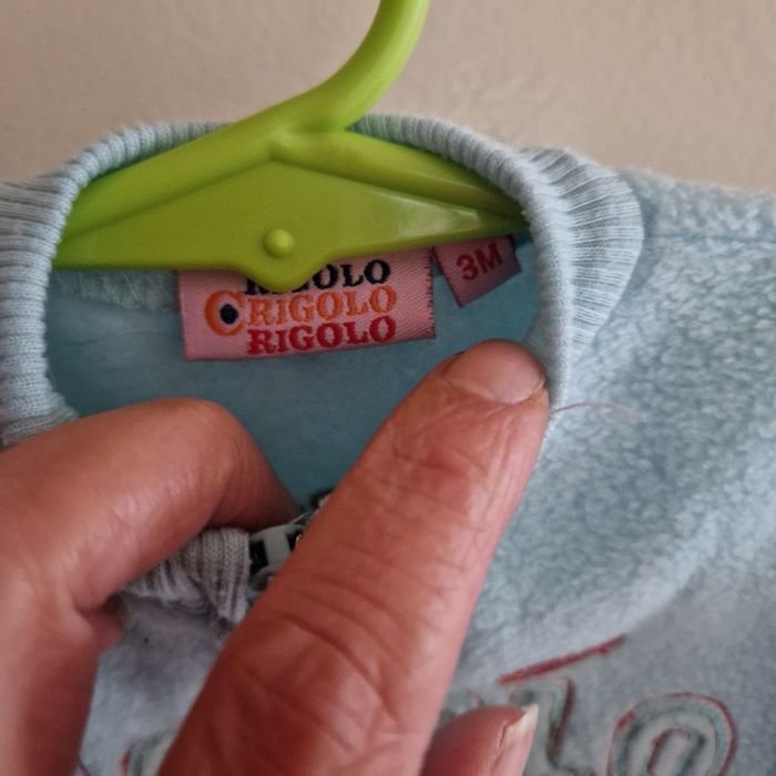 3 mois gilet bleu clair rigolo - photo numéro 3