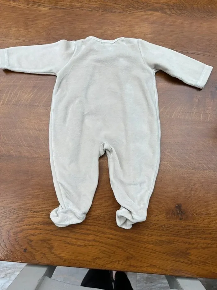 Pyjama beige 3 mois lapin Canari baby - photo numéro 7