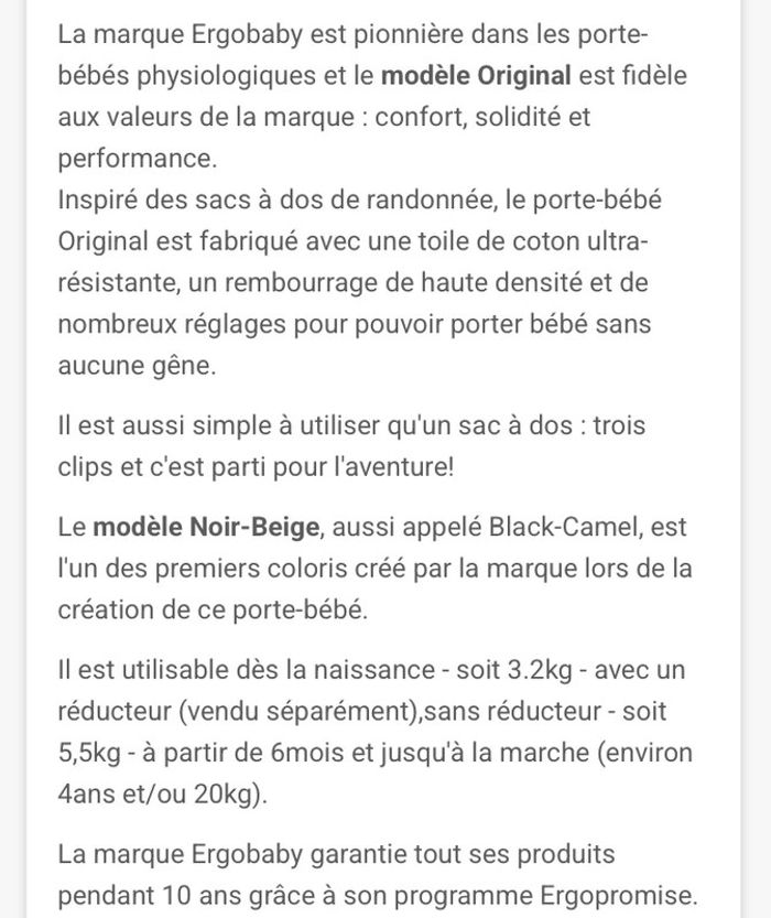 Porte bébé Ergobaby - photo numéro 4