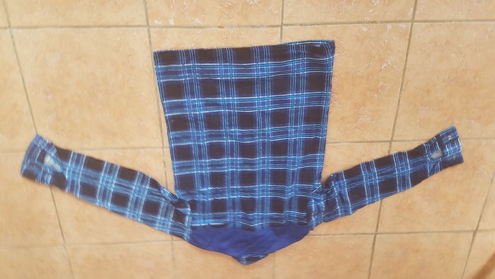 Surchemise homme à carreaux 41 bleue - photo numéro 5