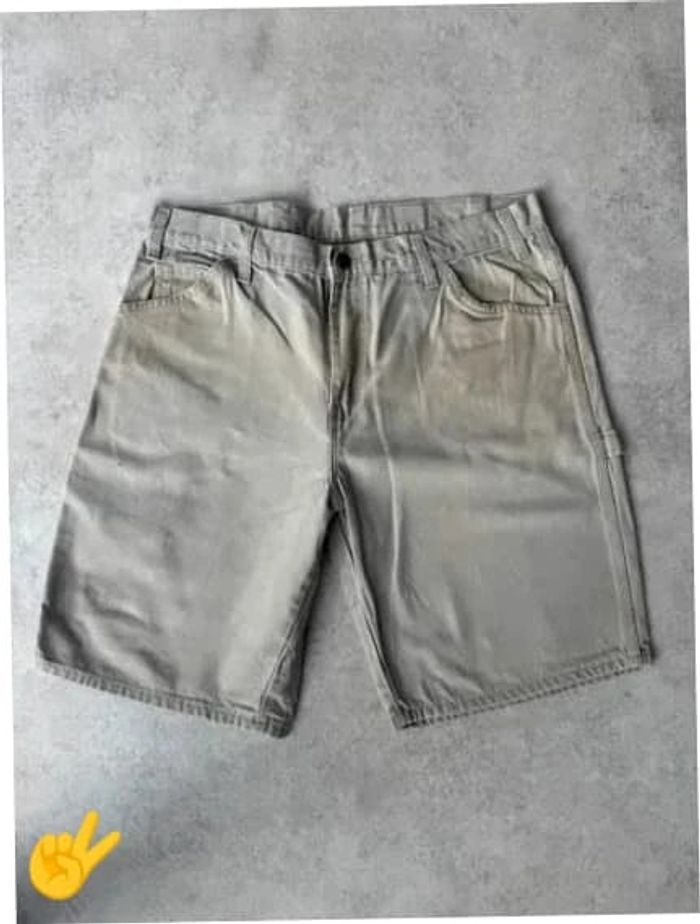 Short cargo coupe large Dickies beige gris homme W36 FR46 US vintage workwear SHO151b - photo numéro 2
