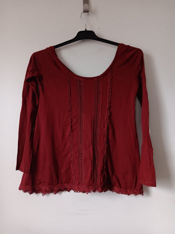 Maillot Bershka bordeaux XS manches longues