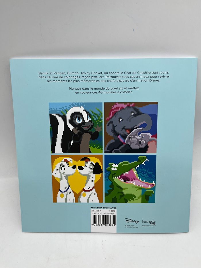 Livre d’activités Coloriages Mosaic Carrés mystères à colorier portraits de Héros Disney modèles Animaux Neuf - photo numéro 5