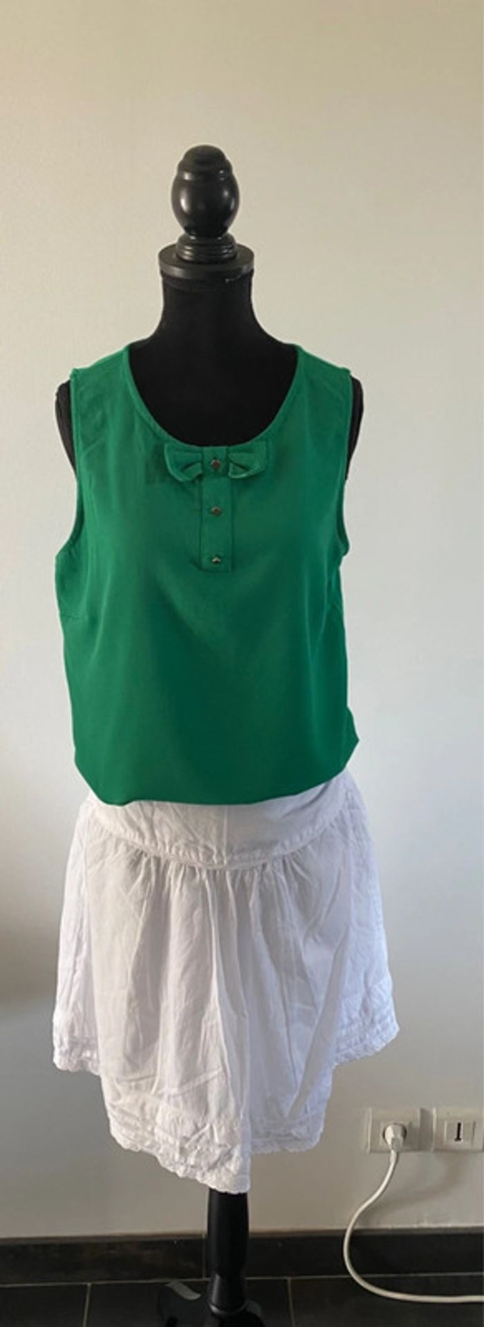 Blouse Naf Naf verte taille 40 manches courtes - photo numéro 16