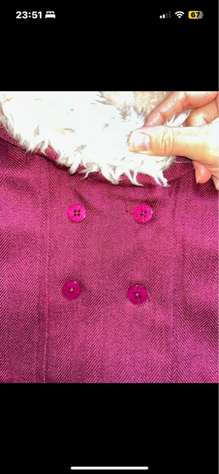 Lot ensemble manteau et bonnet bébé fille obaïbi - photo numéro 4