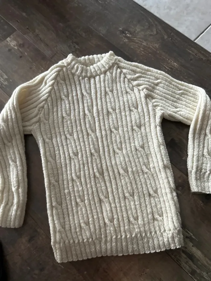 Pull crème laine